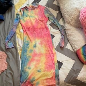 Mid neck Rainbow dress